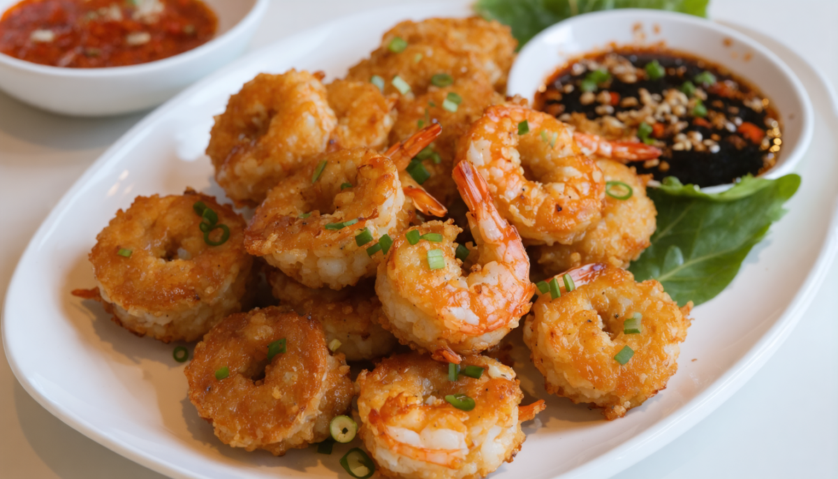 découvrez une recette simple et gourmande de beignets de crevettes légers, préparés sans friteuse pour un plaisir croustillant et sain.