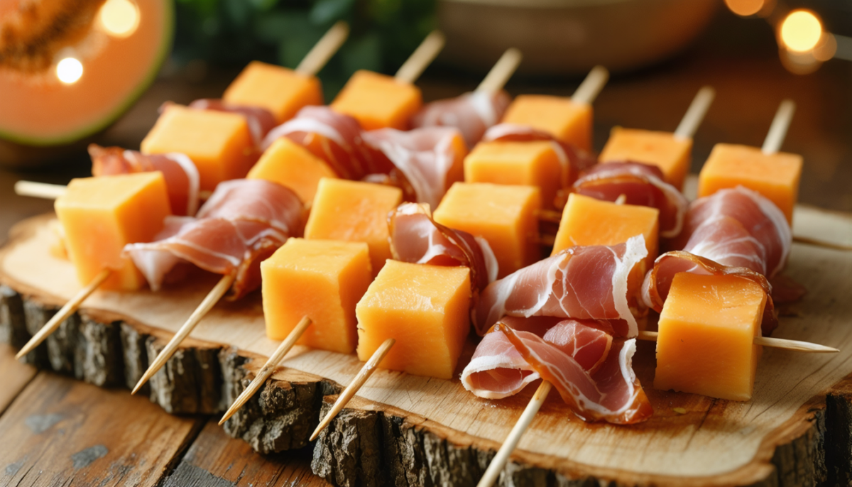 découvrez la recette des brochettes melon et jambon de pays, un duo gourmand et frais, parfait pour un apéritif réussi et convivial.