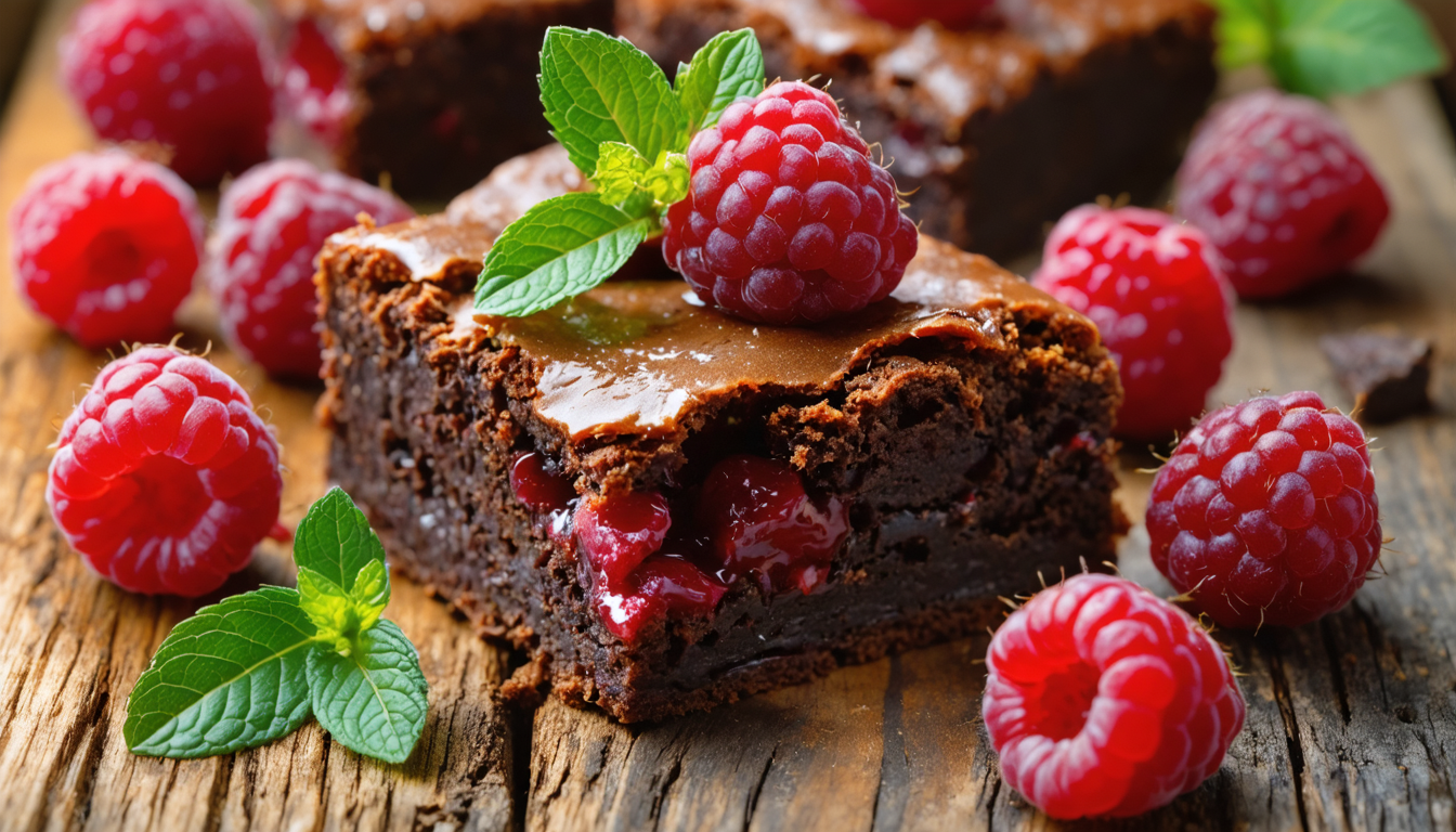 découvrez notre brownie léger aux framboises, sans œufs ni beurre, alliant gourmandise et santé pour un dessert savoureux et équilibré.