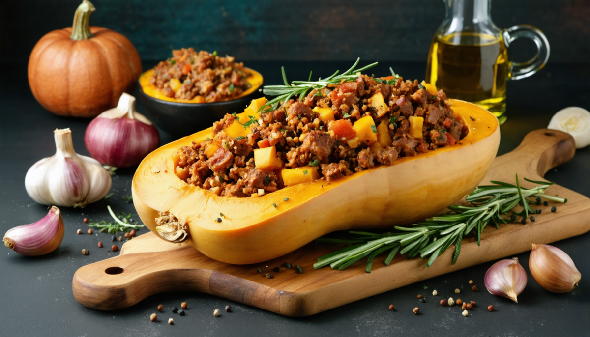 découvrez notre recette facile et savoureuse de butternut farcie à la chair à saucisse, idéale pour un repas réconfortant et gourmand.