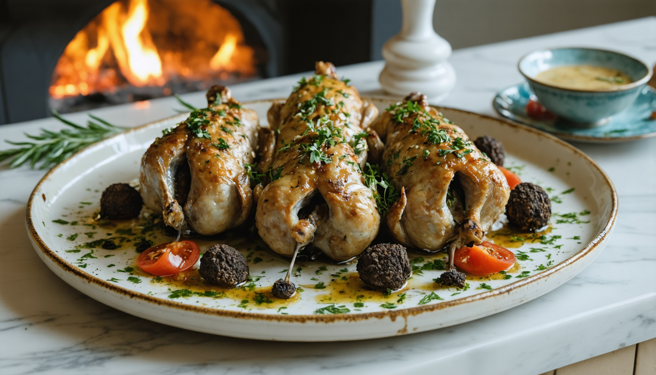 découvrez comment préparer des cailles farcies au four, alliant saveurs exquises et cuisson parfaite pour un repas raffiné et gourmand.