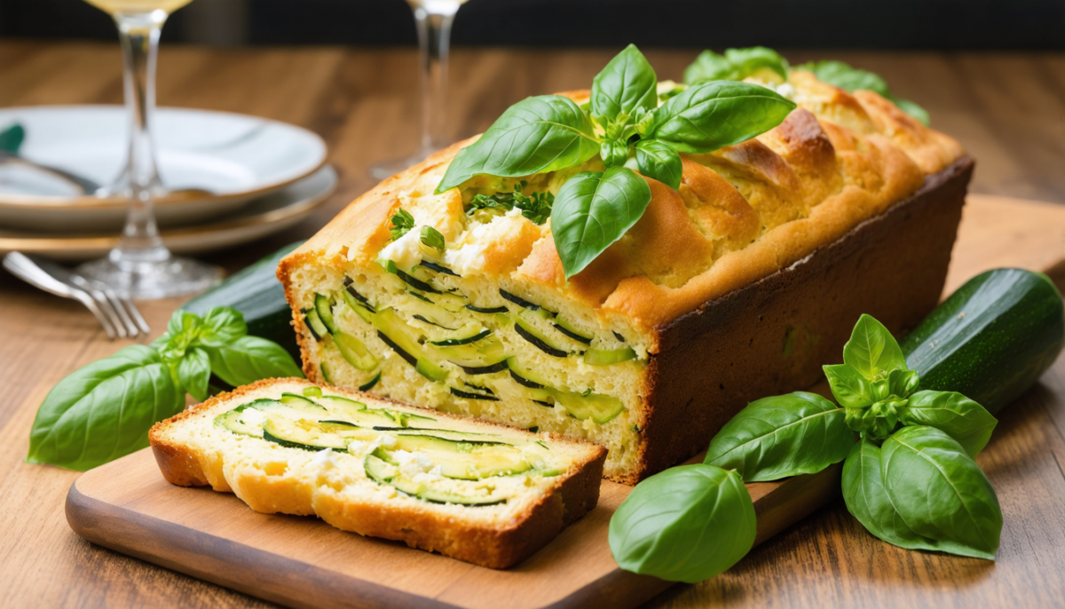 découvrez la recette facile et rapide du cake salé moelleux à la courgette, chèvre et basilic, parfait pour un apéritif gourmand et convivial.