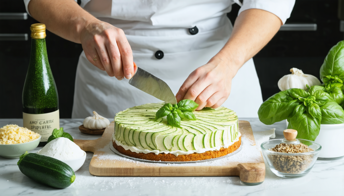 découvrez la recette idéale du cake salé moelleux à la courgette, chèvre et basilic, parfait pour un apéritif gourmand et convivial.