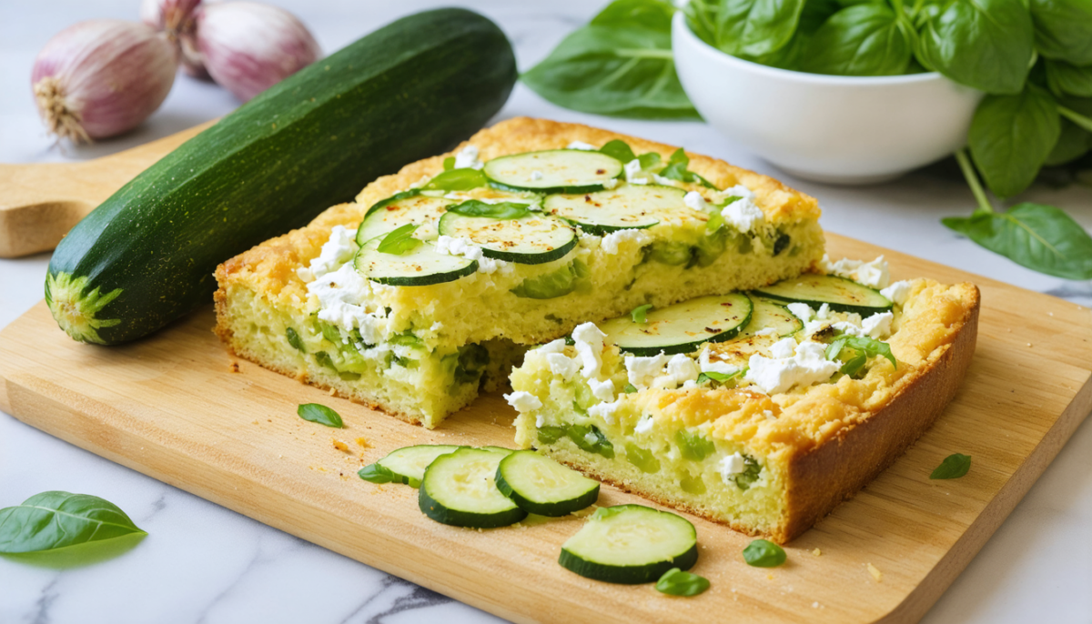 découvrez la recette facile et rapide du cake salé moelleux aux courgettes, chèvre et basilic, parfait pour un apéritif gourmand et convivial.