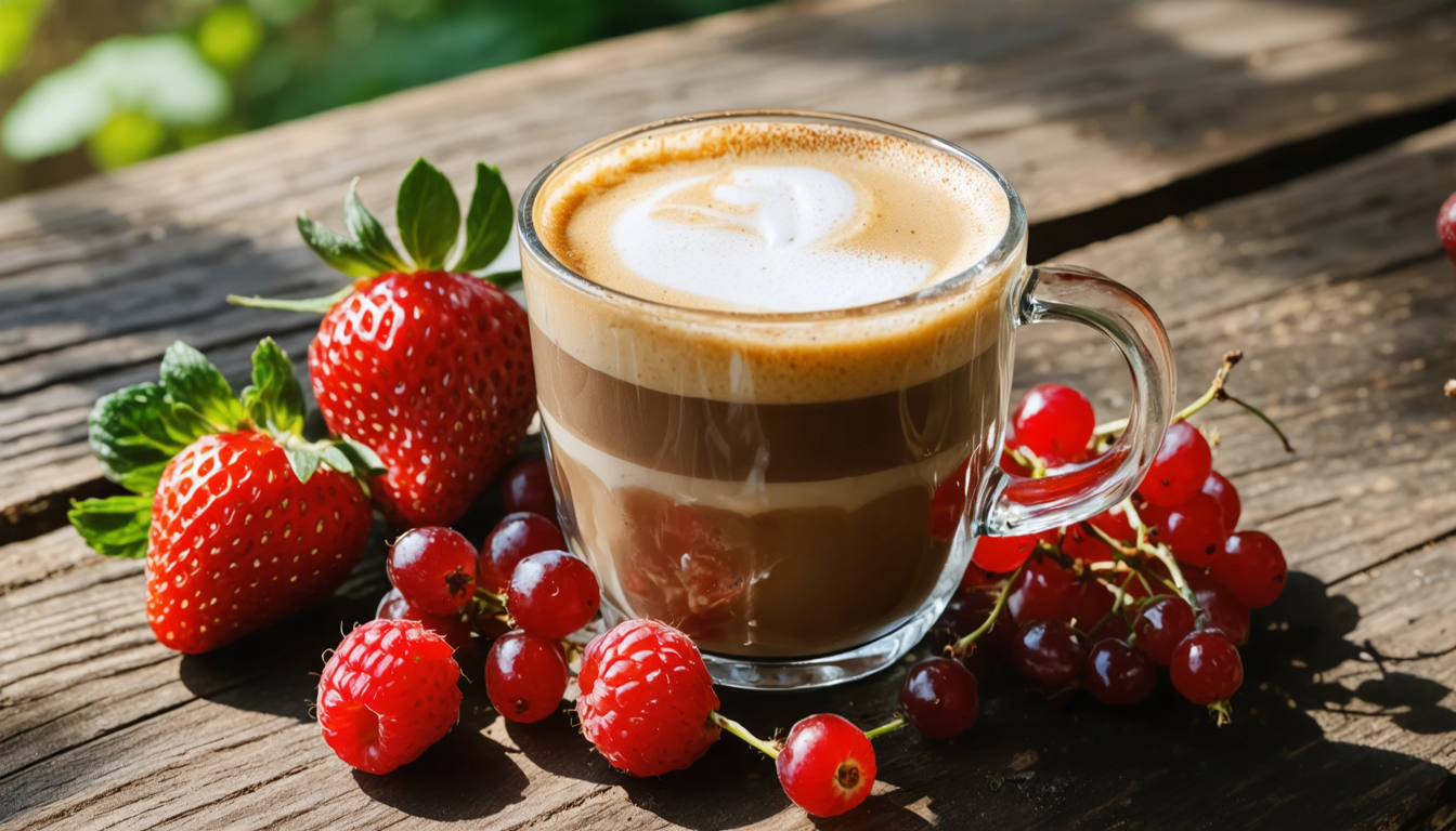 découvrez notre recette légère de cappuccino aux fruits rouges, une alliance parfaite entre gourmandise et bien-être pour un moment savoureux et sain.
