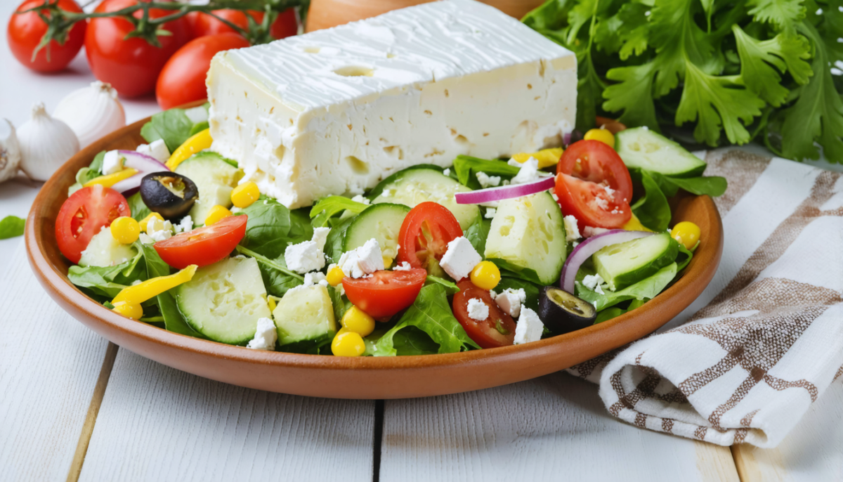 découvrez l'ingrédient secret qui sublime la salade grecque, bien plus authentique que la feta traditionnelle.