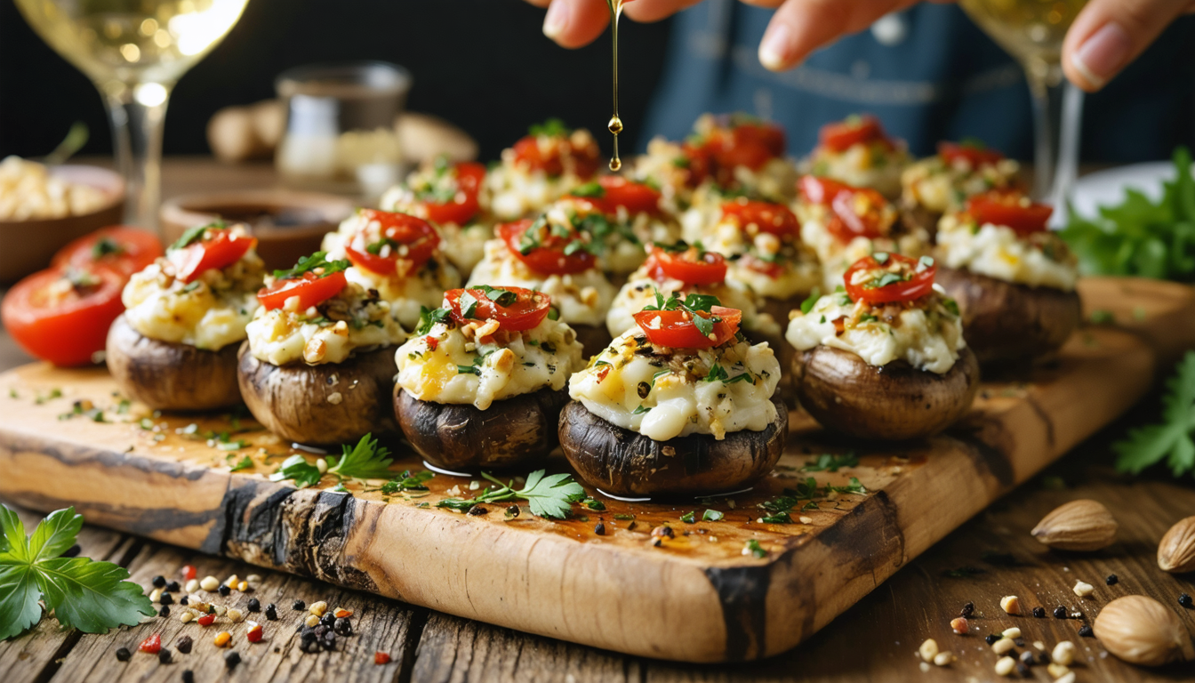 découvrez notre recette de champignons farcis pour l'apéro, alliant saveurs gourmandes et convivialité pour un moment de partage inoubliable.