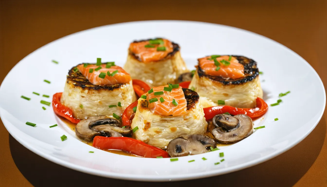 découvrez notre recette de clafoutis aérien au saumon, accompagné de poivrons croquants et de champignons fondants, pour un plat savoureux et léger à savourer en toute occasion.