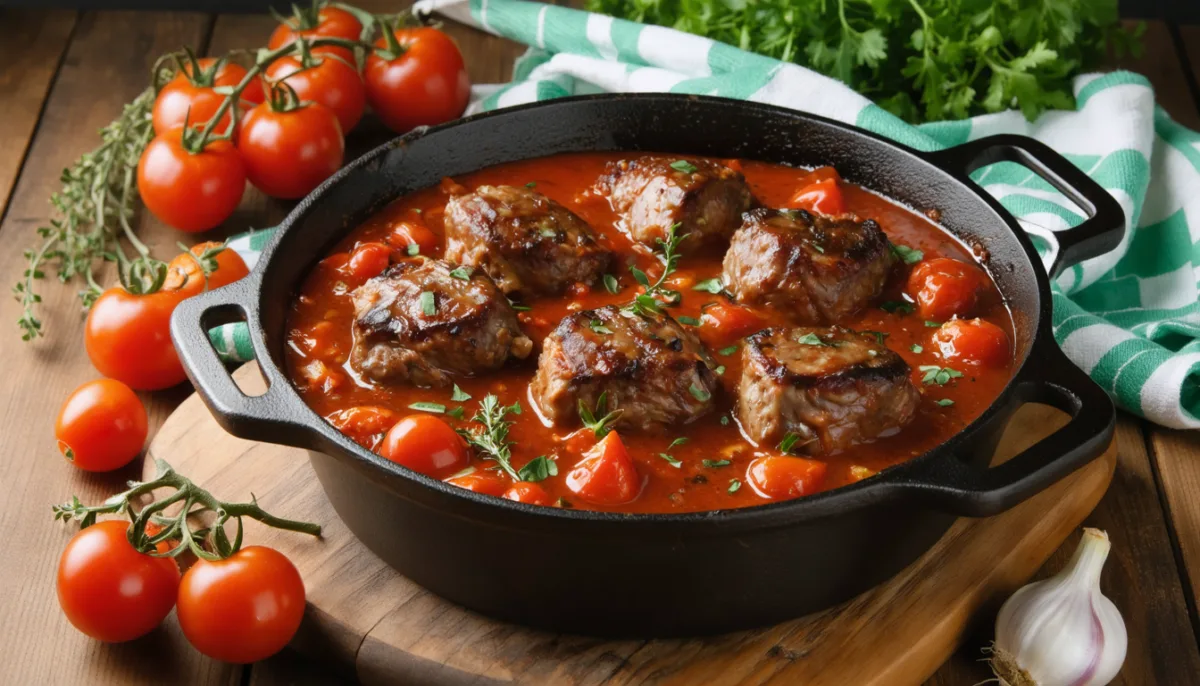 découvrez une recette simple et gourmande de cocotte de joues de porc aux tomates fraîches et thym, idéale pour un repas savoureux et réconfortant.
