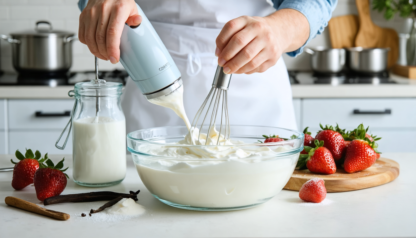 découvrez comment préparer facilement une crème chantilly maison onctueuse et délicieuse avec notre guide simple et rapide.