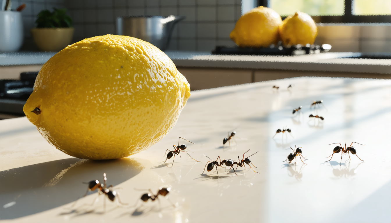 découvrez comment utiliser le citron pour éliminer définitivement les fourmis de votre cuisine de manière naturelle et efficace.