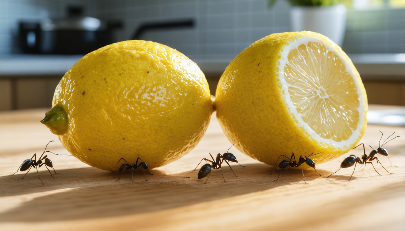 découvrez comment utiliser le pouvoir naturel du citron pour éliminer définitivement les fourmis de votre cuisine et retrouver un espace propre et sain.