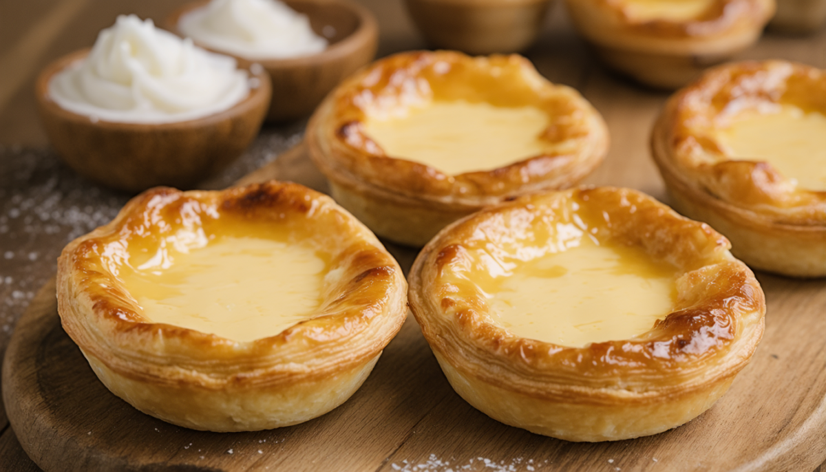 apprenez à préparer les authentiques pastéis de nata portugais avec notre recette traditionnelle, simple et délicieuse, pour savourer ces pâtisseries croustillantes et crémeuses chez vous.