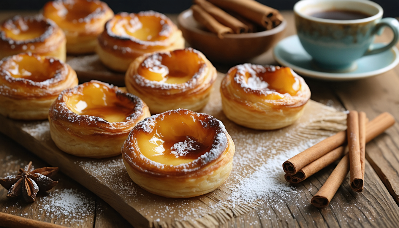 découvrez la recette traditionnelle des authentiques pastéis de nata portugais, des tartes à la crème délicieusement croustillantes et savoureuses, parfaites pour régaler vos papilles.