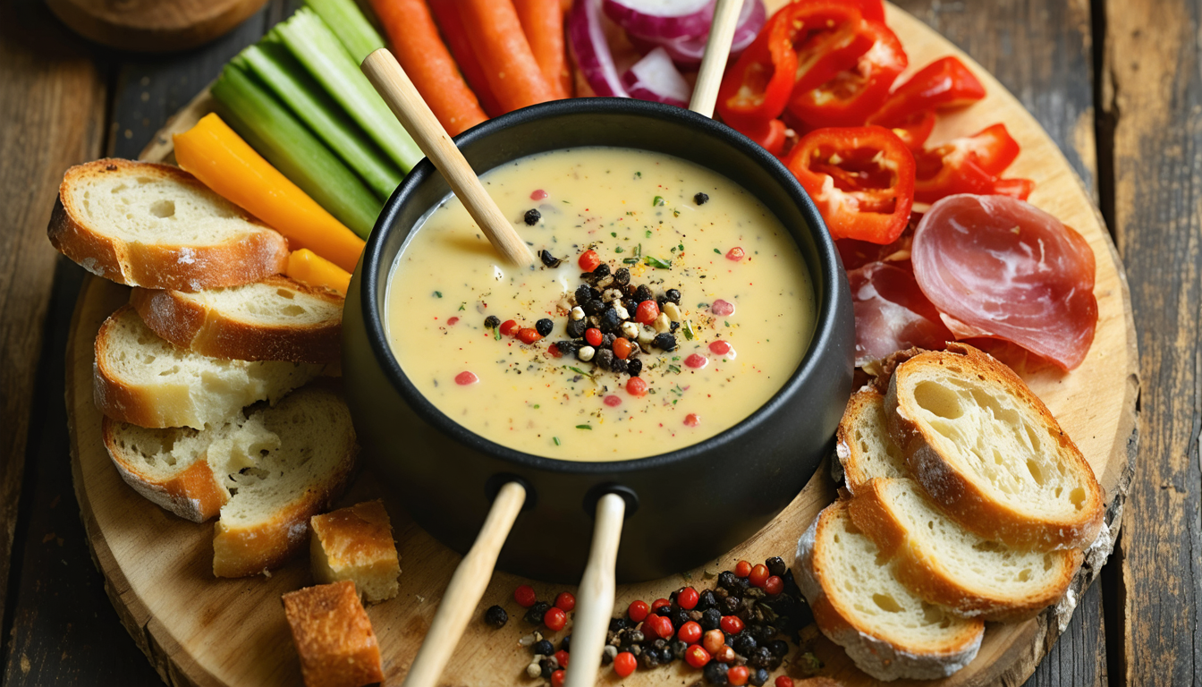 savourez une fondue aux poivres délicieuse, parfaite pour un apéritif convivial entre amis ou en famille. une recette simple et gourmande à ne pas manquer !