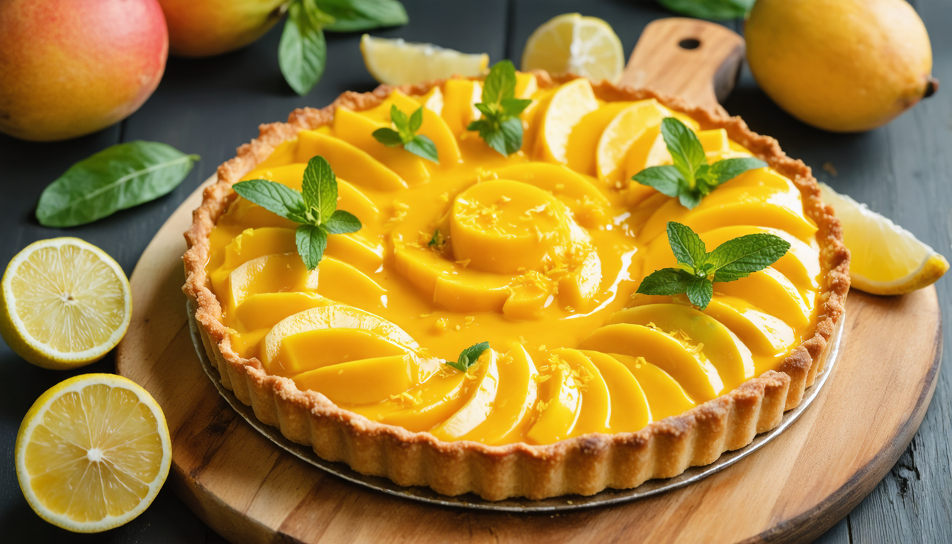découvrez une recette facile et gourmande de tarte légère à la mangue et au citron, idéale pour un délice estival rafraîchissant et savoureux.