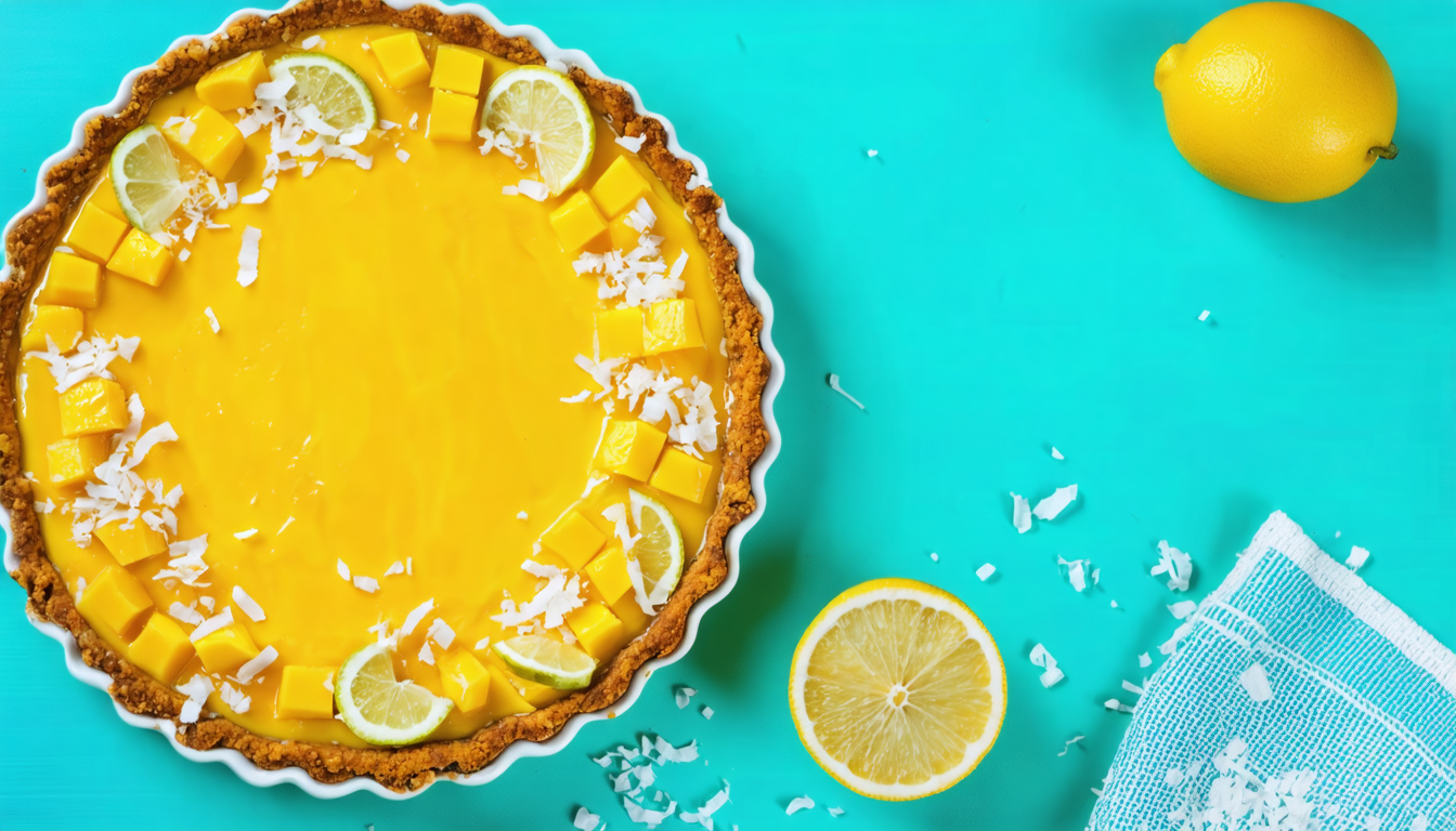 découvrez notre recette facile et gourmande de tarte légère à la mangue et au citron, parfaite pour un délice estival rafraîchissant et savoureux.