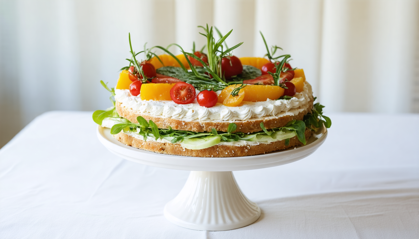 découvrez notre recette gourmande de cake sandwich au guacamole crémeux et truite fumée, un délice frais parfait pour vos repas légers et savoureux.