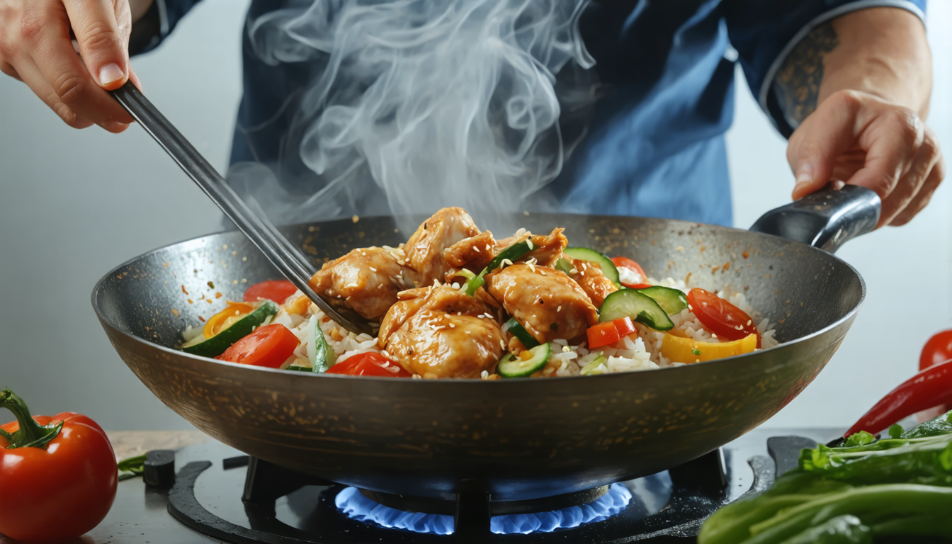 découvrez notre recette facile et savoureuse de riz au poulet, un délice sino-culinaire parfait pour régaler toute la famille en un rien de temps.