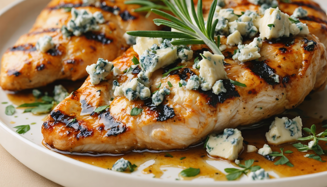 découvrez une recette gourmande alliant le poulet grillé savoureux et le fromage bleu fondant. un délice simple et rapide à préparer pour régaler toute la famille.