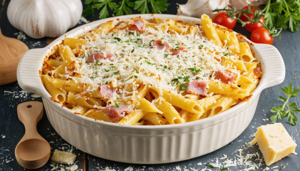 découvrez le gratin de pâtes au jambon revisité par cyril lignac, une recette crémeuse et savoureuse qui allie tradition et modernité pour un plat réconfortant et gourmand.