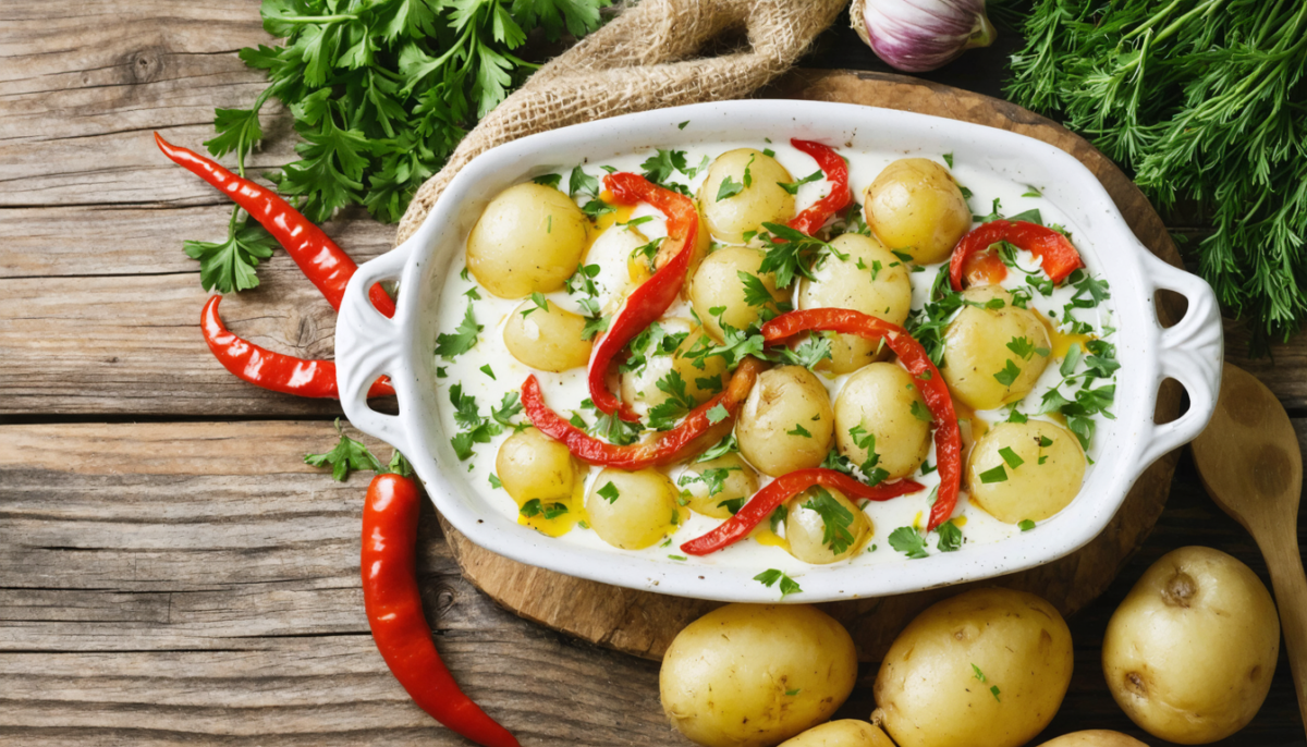 découvrez notre délice crémeux aux pommes de terre et poivrons rouges, une recette gourmande qui marie onctuosité et saveurs intenses pour régaler vos papilles.