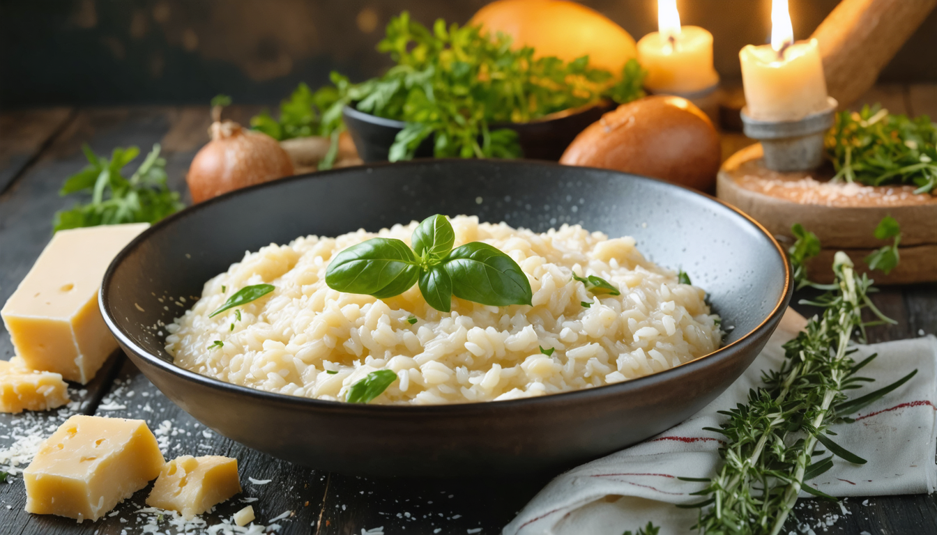 découvrez notre recette authentique du risotto au parmesan, un délice crémeux et savoureux, parfait pour un repas gourmet facile à préparer.