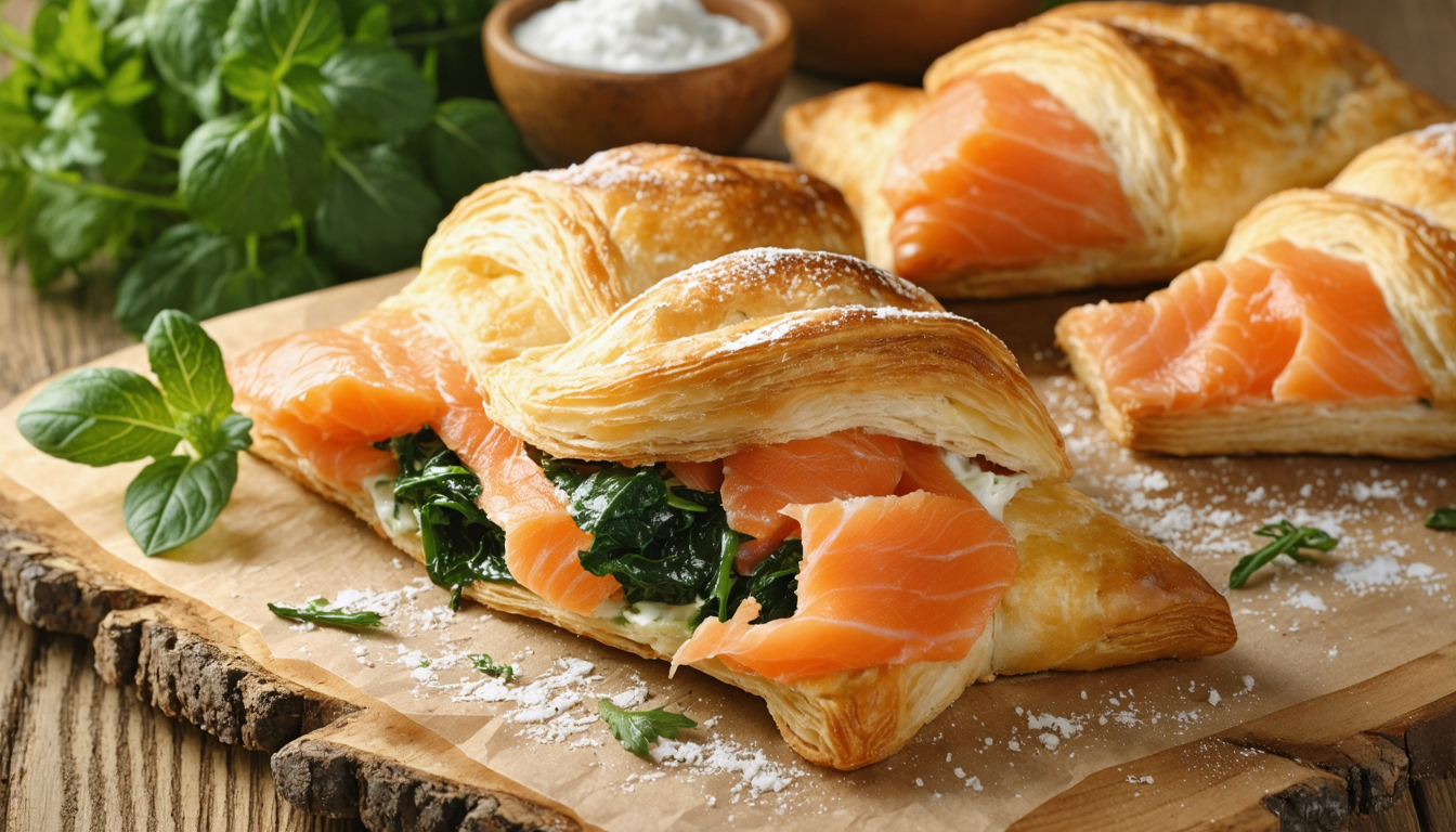 découvrez la recette gourmande du feuilleté au saumon frais et épinards fondants, un délice croustillant à savourer en toute simplicité.