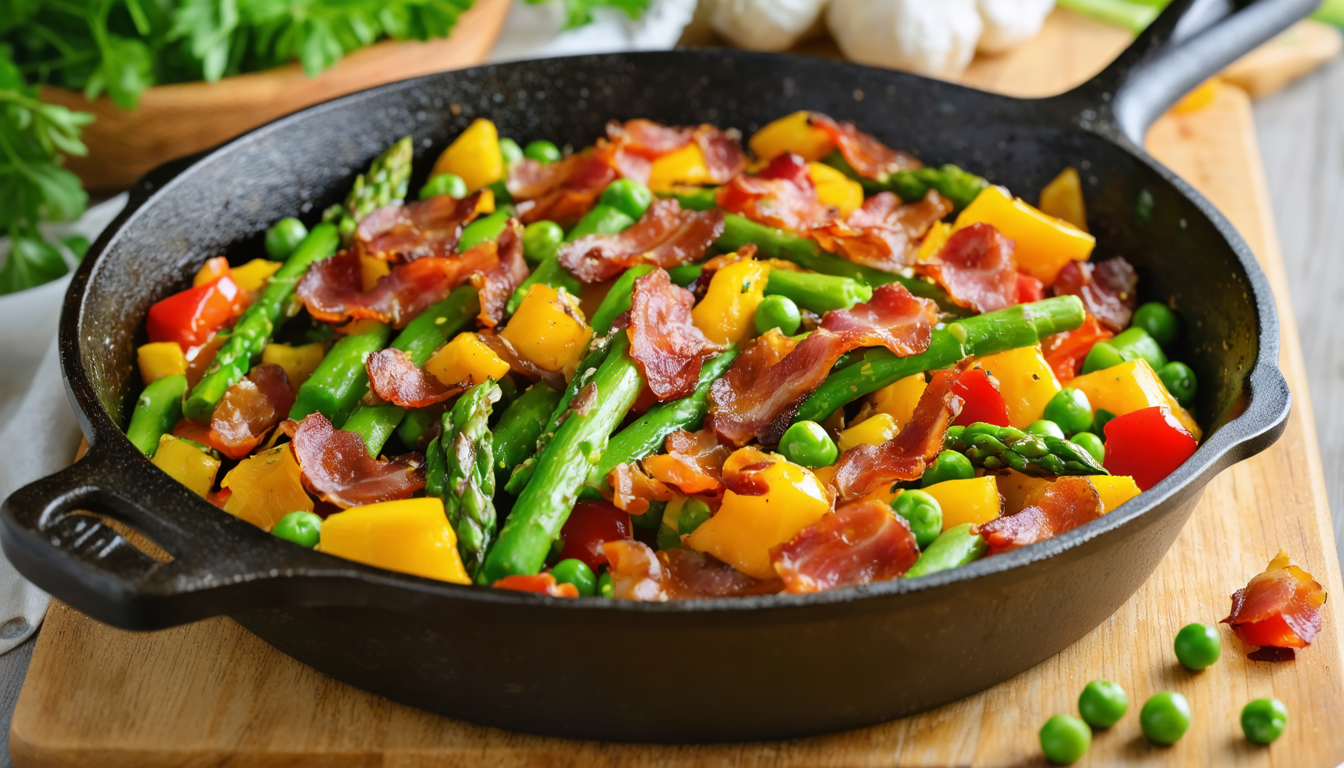 découvrez notre recette de poêlée légère aux lardons, idéale pour un délice de printemps savoureux et rapide à préparer.