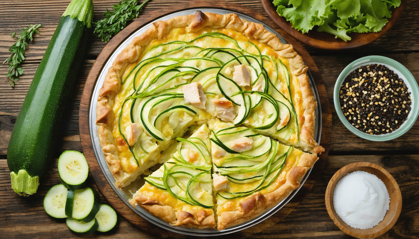 découvrez notre recette gourmande de quiche au poulet et courgettes, un délice savoureux à savourer en toute simplicité.
