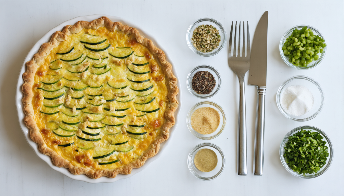 découvrez notre recette gourmande de quiche au poulet et courgettes, un délice facile à préparer pour un repas savoureux et convivial.