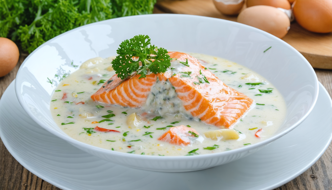 savourez un délice de saumon mijoté à la crème légère, une recette raffinée qui rend hommage à la blanquette traditionnelle, alliant douceur et saveurs délicates.