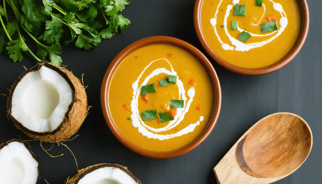 découvrez notre recette simple et gourmande de velouté de carottes au curry, un délice épicé parfait pour réchauffer vos papilles.