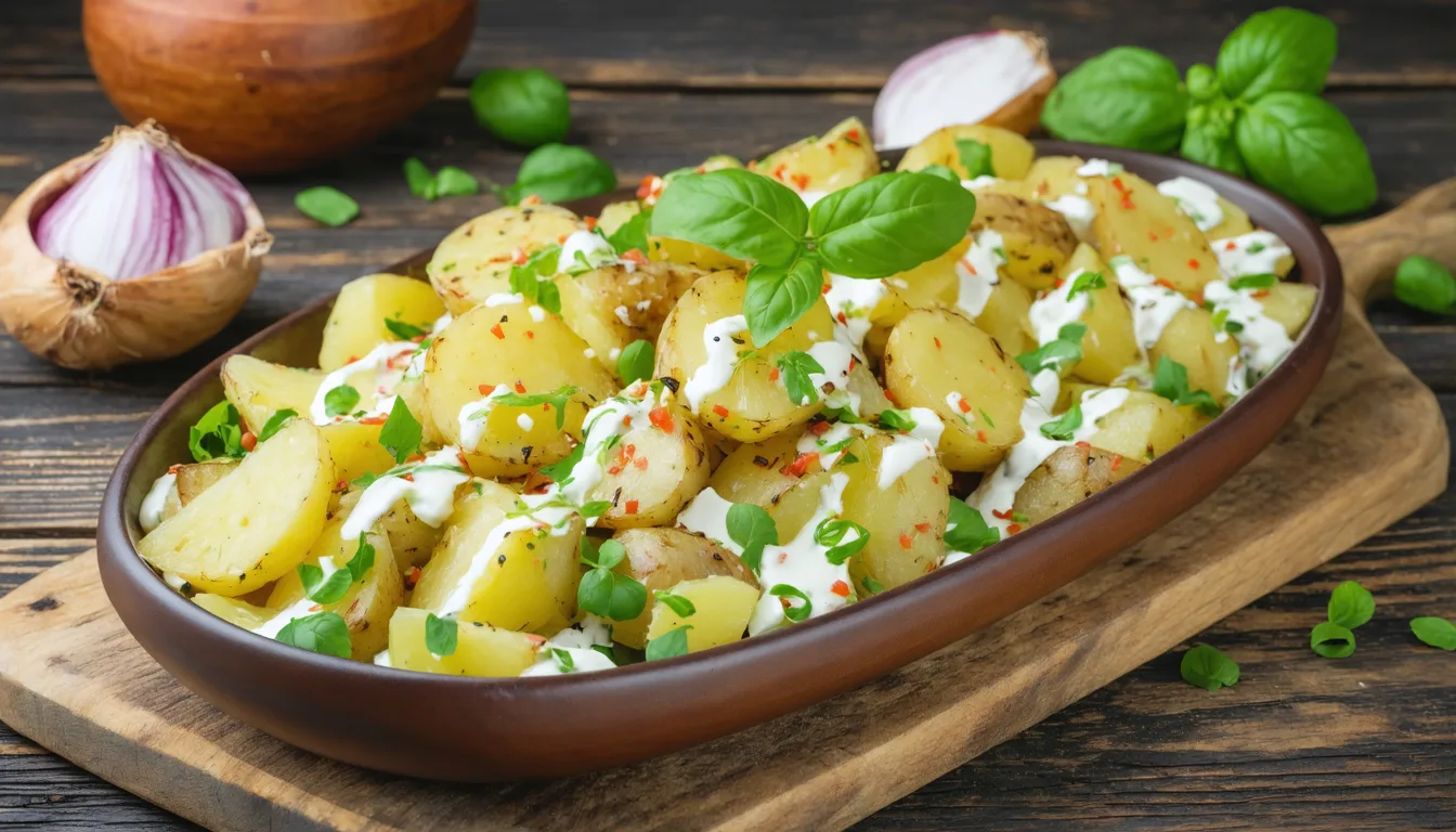 découvrez notre salade gourmande de pommes de terre et cervelas, un délice estival facile à préparer pour des repas frais et savoureux.