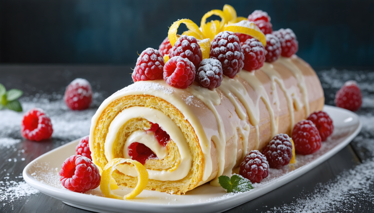 découvrez notre recette simple et savoureuse de bûche légère aux framboises et citron, parfaite pour un dessert frais et gourmand.