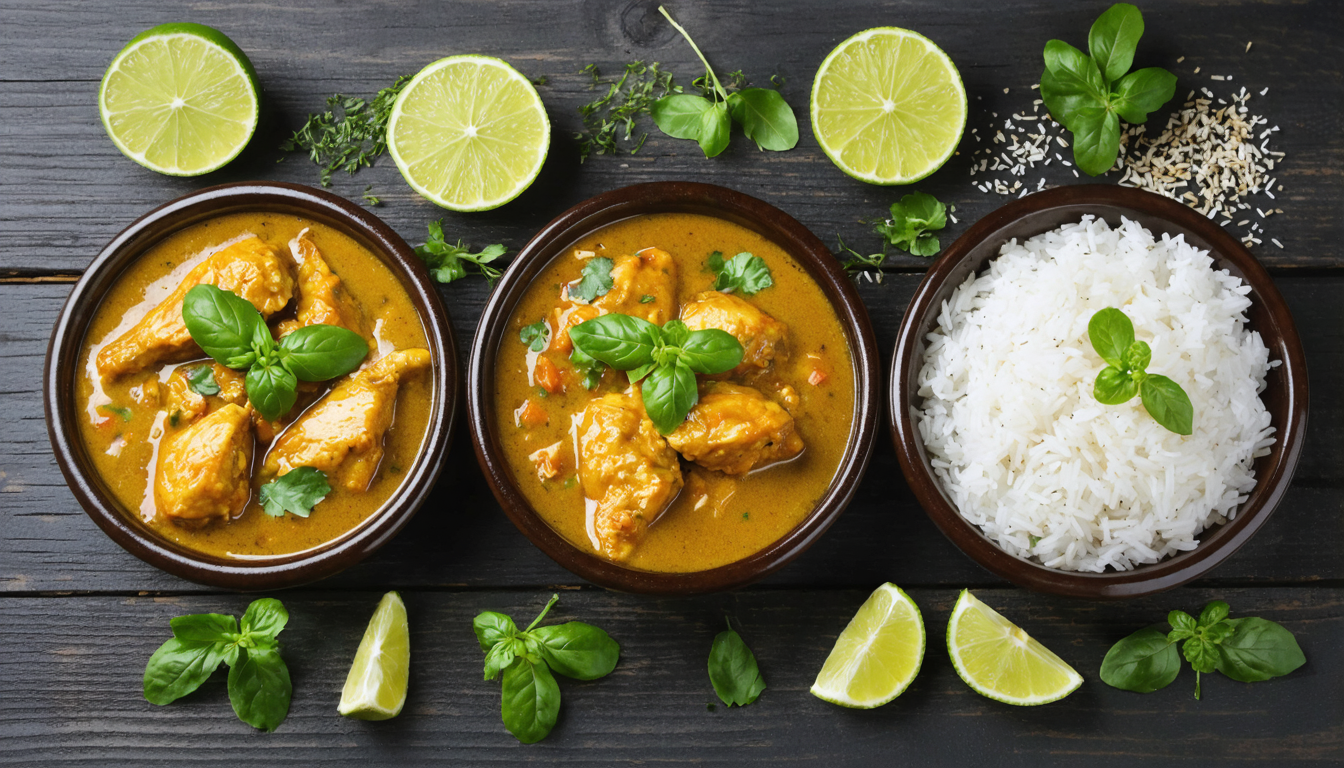 découvrez notre recette équilibrée de délice léger au poulet, un curry épicé et savoureux parfait pour un repas sain et gourmand.