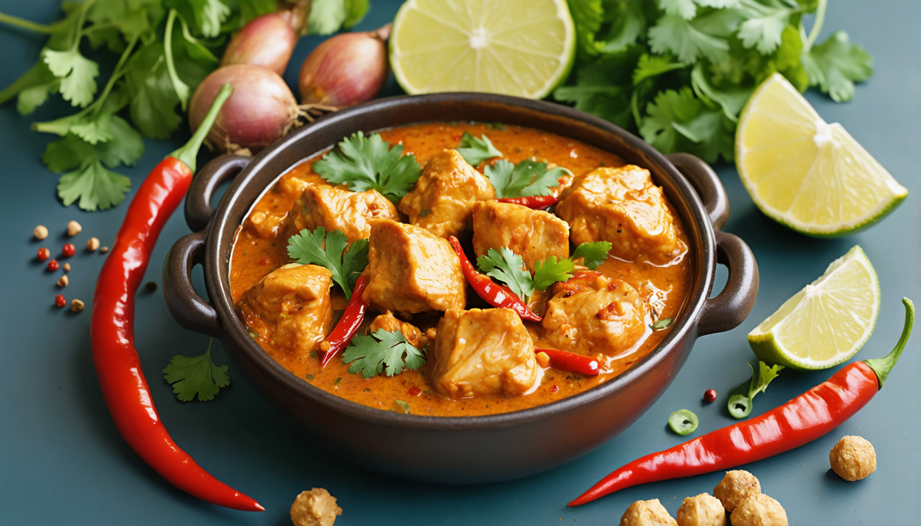 découvrez notre recette de délice léger au poulet, un curry épicé et savoureux parfaitement équilibré pour un repas sain et gourmand.