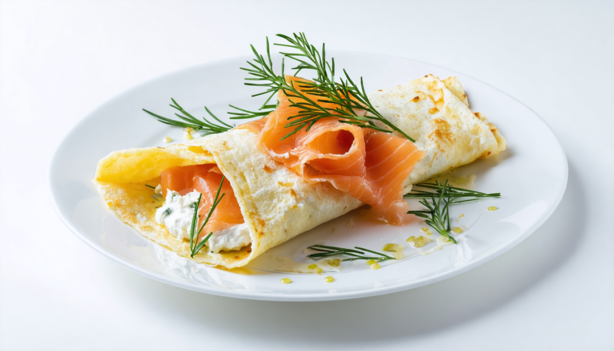 découvrez une recette légère et savoureuse : crêpe au saumon fumé et ricotta, parfaite pour une entrée minceur gourmande et saine.