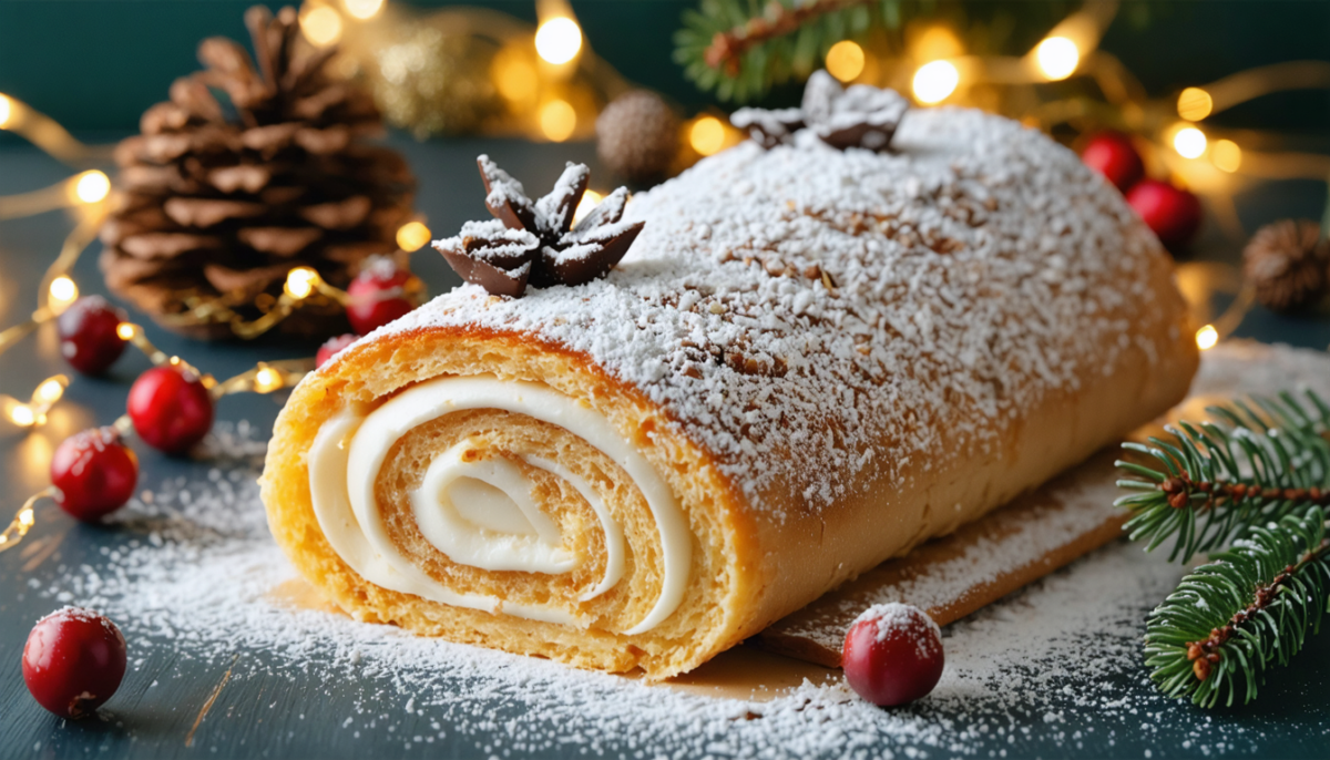 découvrez le délice roulé à la pralinoise, une douceur légère et gourmande qui apportera une touche festive et irrésistible à vos célébrations.