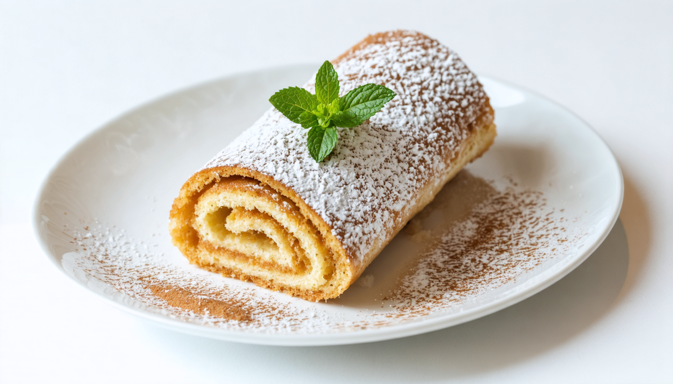 découvrez notre délice roulé léger à la menthe, miel et une touche de cannelle, une gourmandise fraîche et parfumée pour éveiller vos papilles.