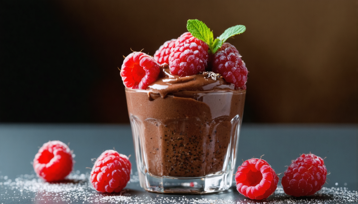 découvrez notre mousse légère au chocolat enrichie en graines de chia, un délice sain alliant gourmandise et bienfaits nutritionnels pour un dessert équilibré.
