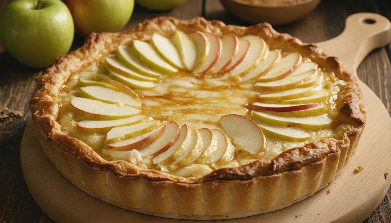 découvrez la recette incontournable de la tarte pommes-camembert, un savoureux mélange sucré-salé qui ravira vos papilles à chaque bouchée.