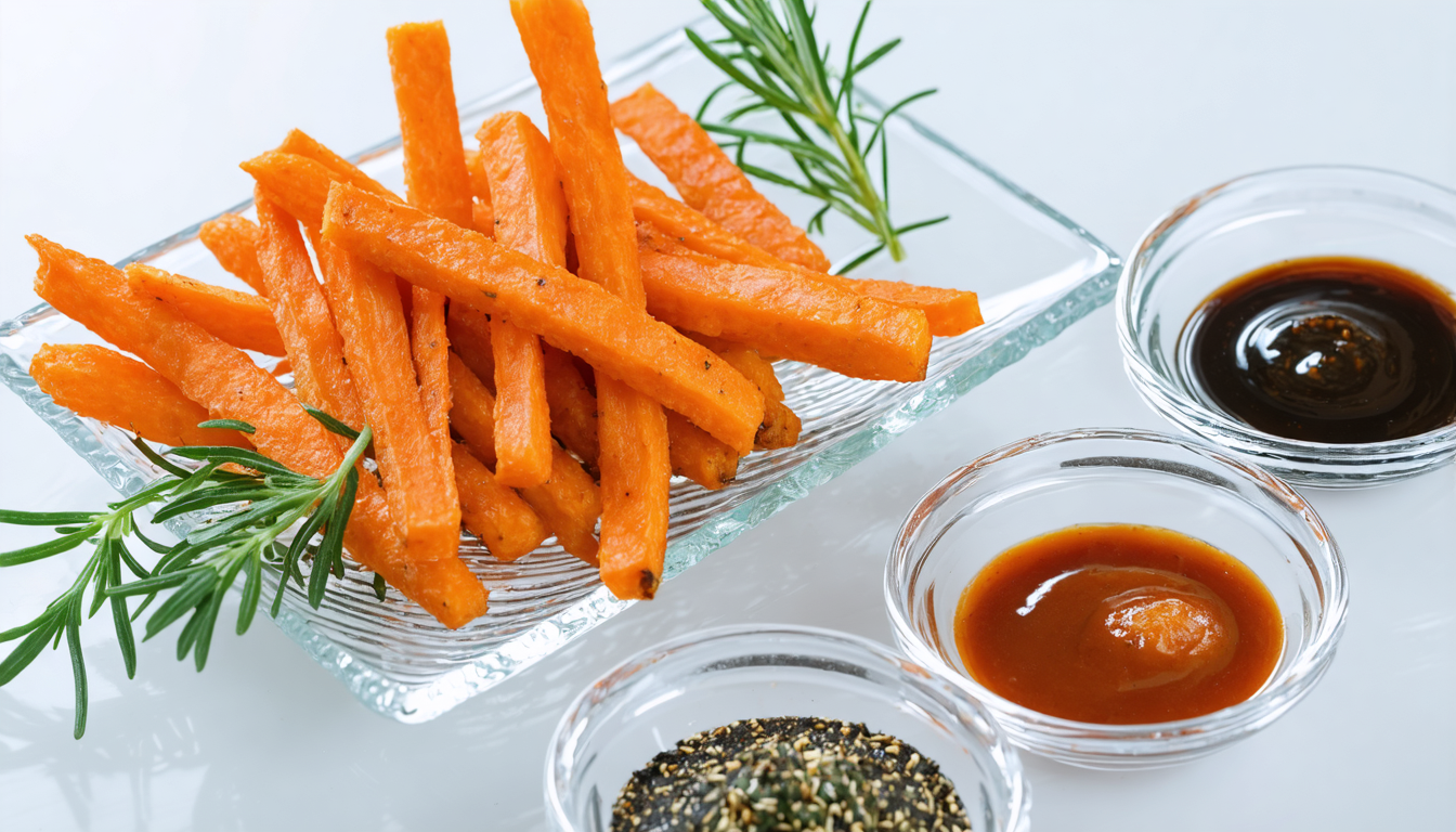 découvrez la recette idéale pour des frites de carottes croustillantes et savoureuses, préparées facilement et rapidement avec votre airfryer.