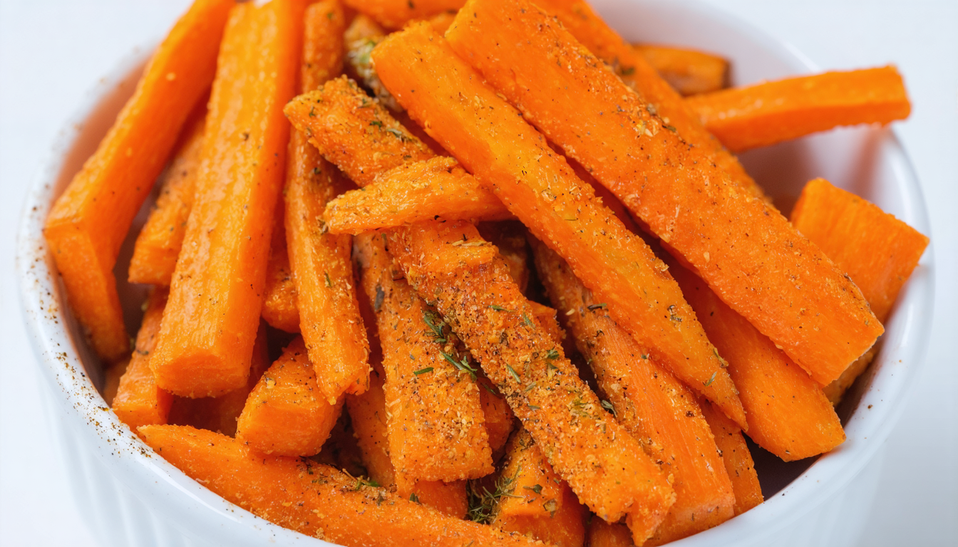 découvrez la recette parfaite de frites de carottes croustillantes, faciles et rapides à préparer avec votre airfryer pour un snack sain et gourmand.