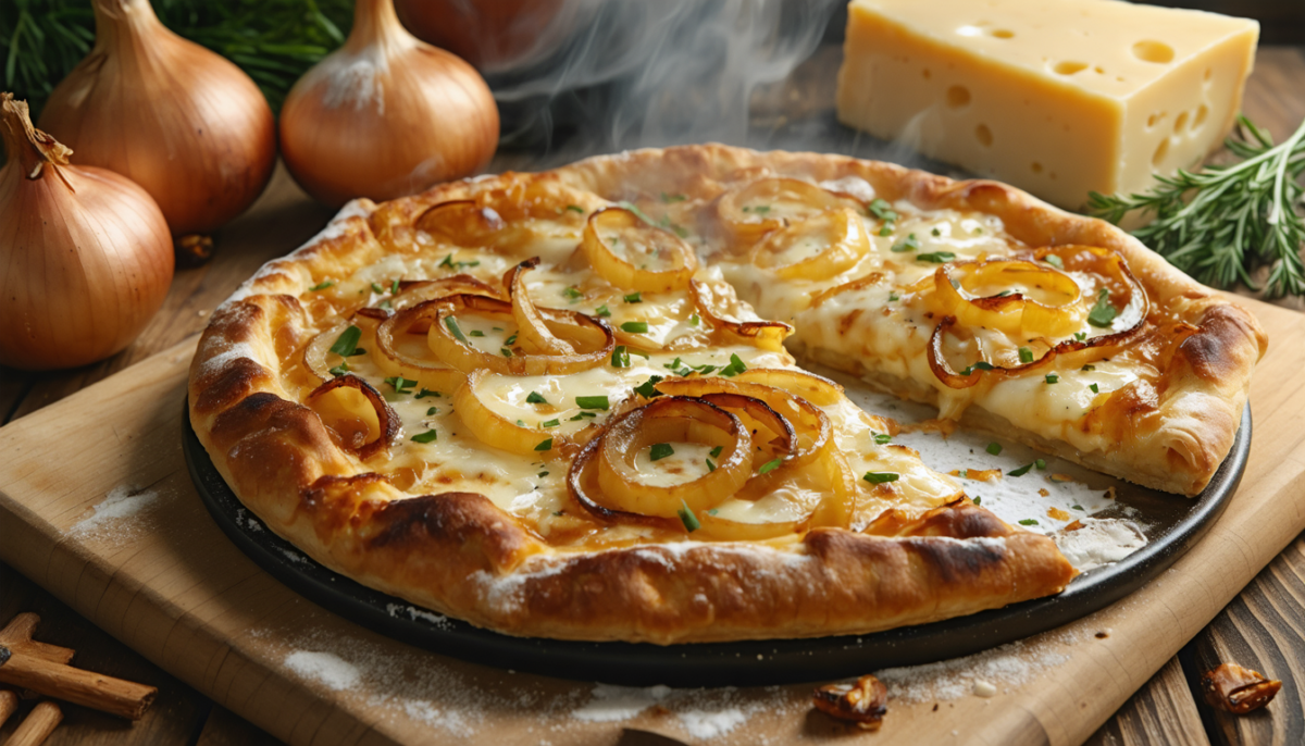 découvrez la recette authentique des tartes flambées aux oignons et fromage, un délice traditionnel d’alsace facile à préparer et parfait pour régaler toute la famille.