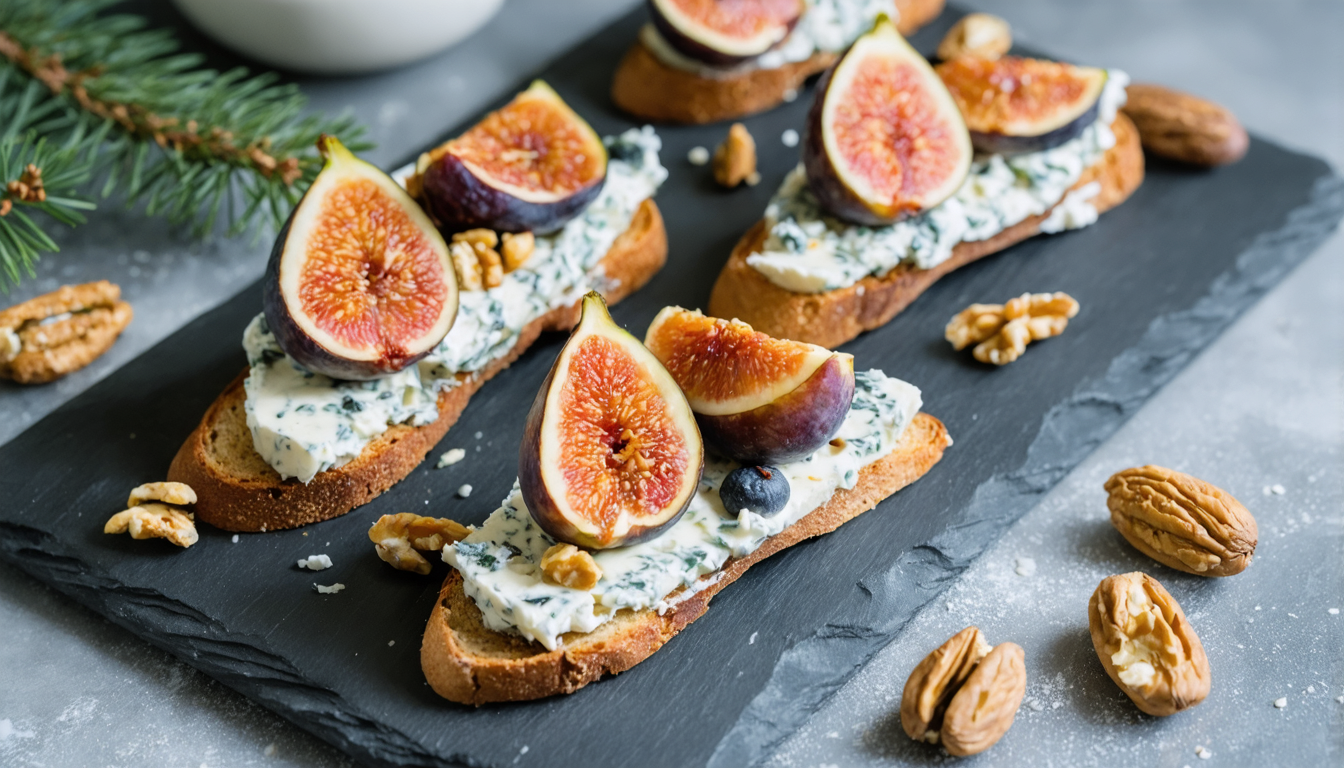 découvrez notre recette facile et gourmande de toasts au fromage bleu, parfaite pour régaler vos invités lors des fêtes de noël avec des saveurs délicieuses et festives.