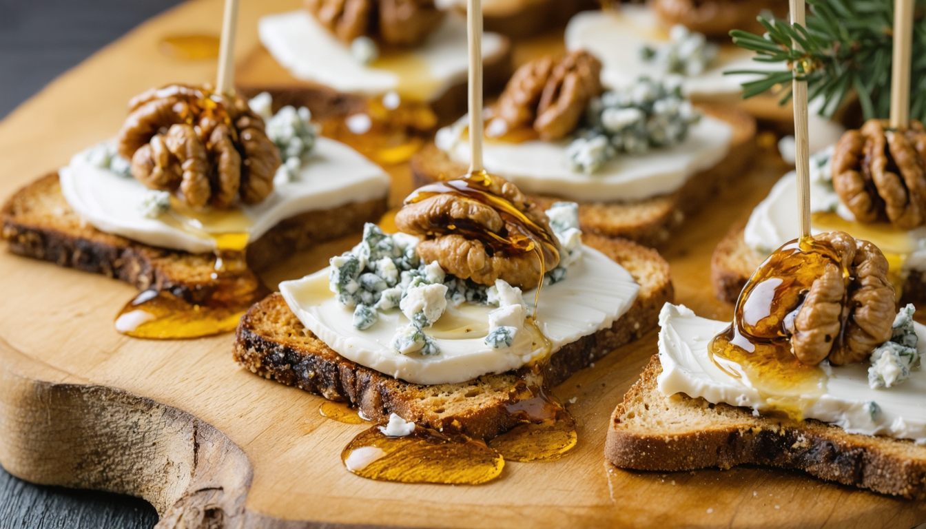 découvrez notre recette facile et gourmande de toasts au fromage bleu, idéale pour régaler vos convives lors des fêtes de noël.