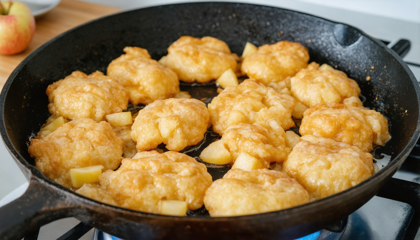 découvrez une recette simple et rapide pour préparer des beignets aux pommes dorés à la poêle, parfaits pour un dessert gourmand et facile à réaliser.