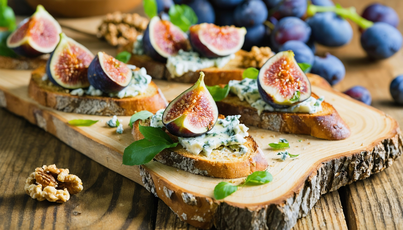 découvrez nos recettes gourmandes de toasts au fromage bleu, parfaites pour régaler vos invités lors de vos fêtes et apéritifs.