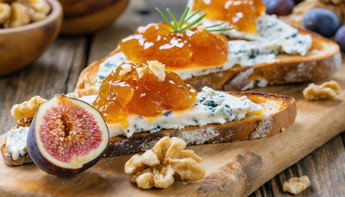 découvrez des recettes gourmandes et festives de toasts au fromage bleu, parfaites pour vos apéritifs et moments conviviaux.
